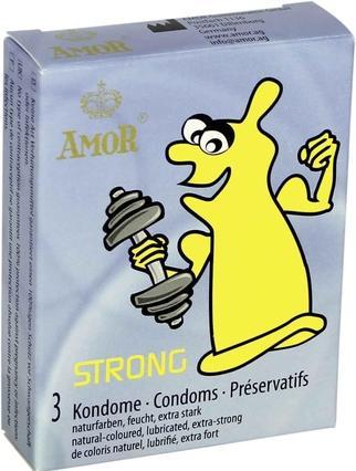 Image du produit Amor Strong" 3 préservatifs extra forts pour des rapports anaux en toute sécurité (3 pcs)