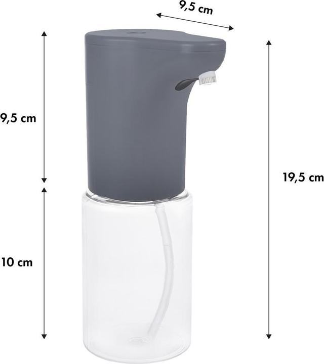 Actual product image Promedix automatic dispenser dispenser container for liquid soaps disinfectant liquids 300ml 4xAA grey PR-54