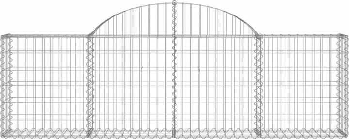 Immagine prodotto vidaXL Gabionen mit Hochbogen 9 Stk. 200x30x60/80 cm Verzinktes Eisen