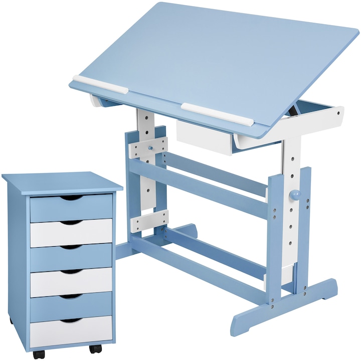 tectake Children's desk and mobile pedestal (109 x 55 x 94 cm)