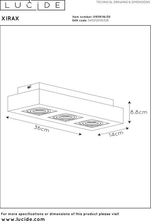 Immagine prodotto Lucide Xirax (320 lm, GU10)