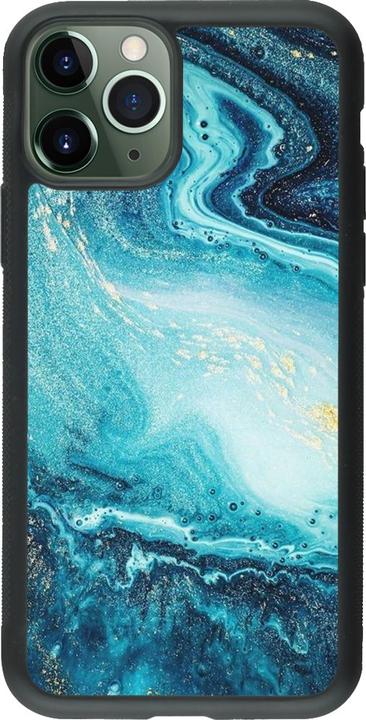 Actual product image PhoneLook Coque Silicone rigide noir Sea Foam Blue (Apple iPhone 11 Pro)