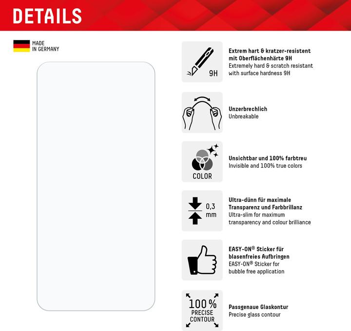 Actual product image Displex Smart Glass, Displayschutzfolie (1 Piece, Samsung Galaxy S25, Samsung Galaxy S24)