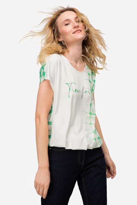 Image du produit Laurasøn T-Shirt, oversized, Karoverlauf, Rundhals, Halbarm (L)