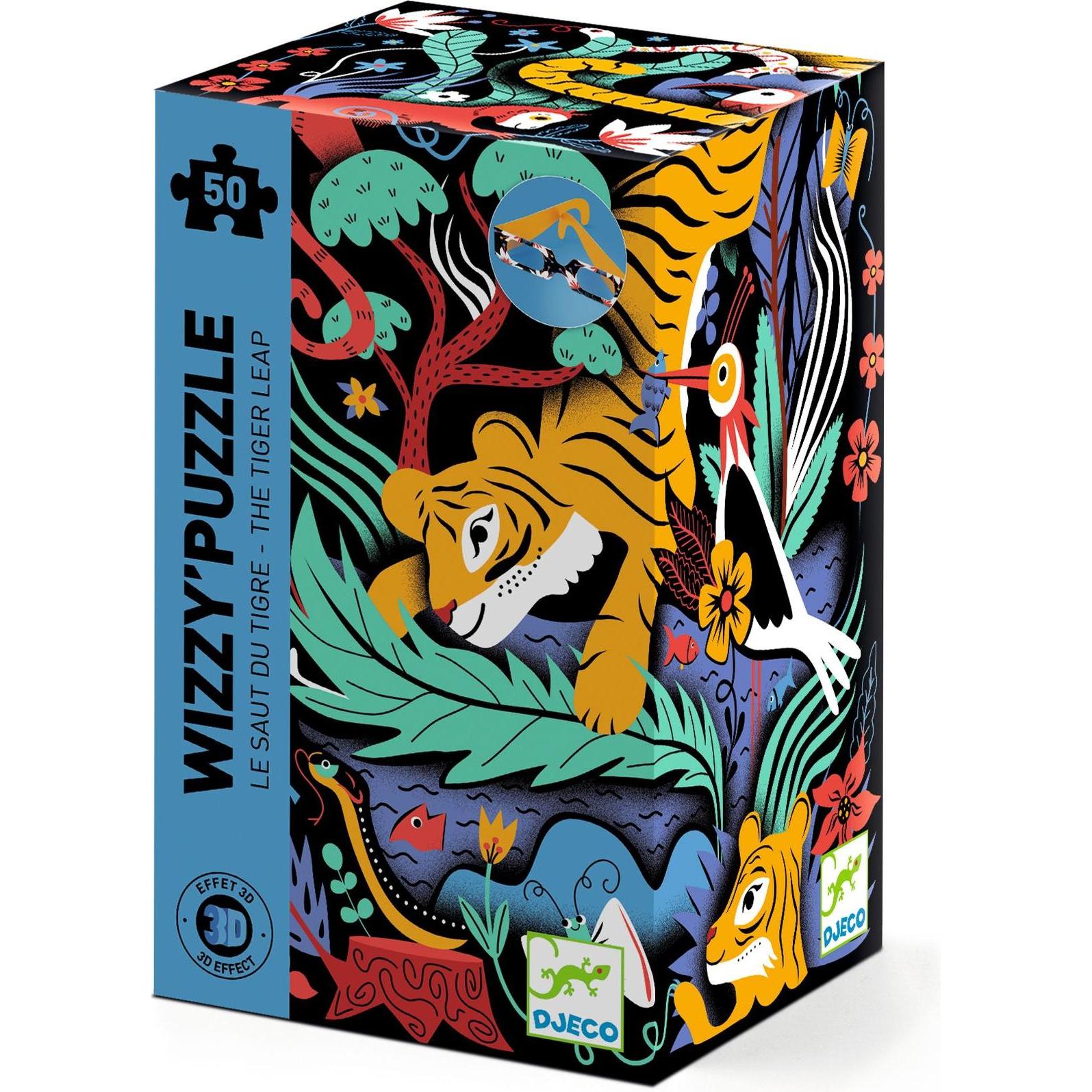 Djeco Wizzy Puzzle Tigersprung (50 Teile)