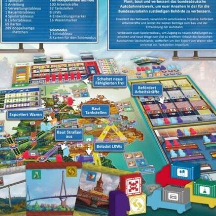 Actual product image Strohmann Games STRD0015 - Autobahn, board game, for 1-4 players, from 14 years (DE edition) (German)