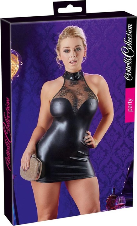 Actual product image Cottelli Collection Mini Dress With Lace (L)