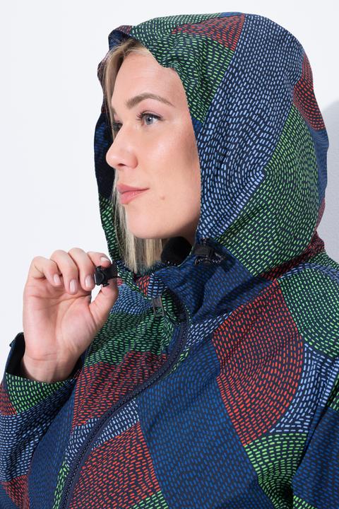 Image du produit Ulla Popken Veste de pluie imperméable, capuche et fermeture zippée de chaque côté, coupe évasée (50, 52)