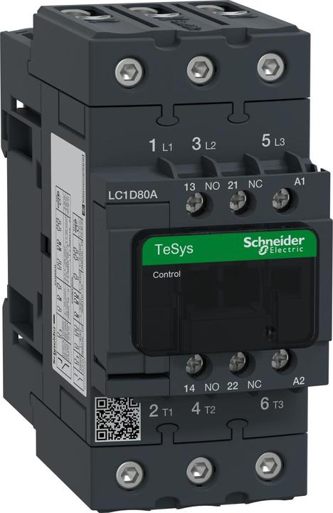 Immagine prodotto Schneider Electric LC1D80AE7 LC1D 3p +1S+1Ö 37 kW 80 A 400 V AC3 Bobina Contattore di potenza