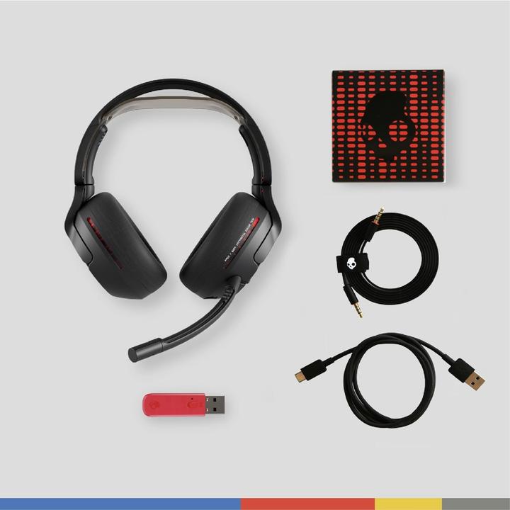 Actual product image Skullcandy Crusher Plyr 720 Wireless Gaming Headphones, black (Cable, Wireless)