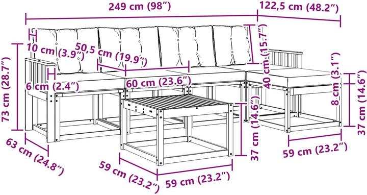Produktbild vidaXL Outdoor-Sofa