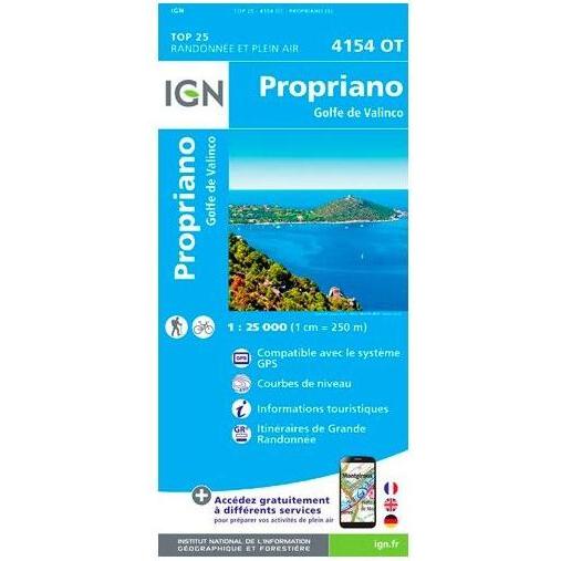 Propriano.Golfe De Valinco, Landkarte