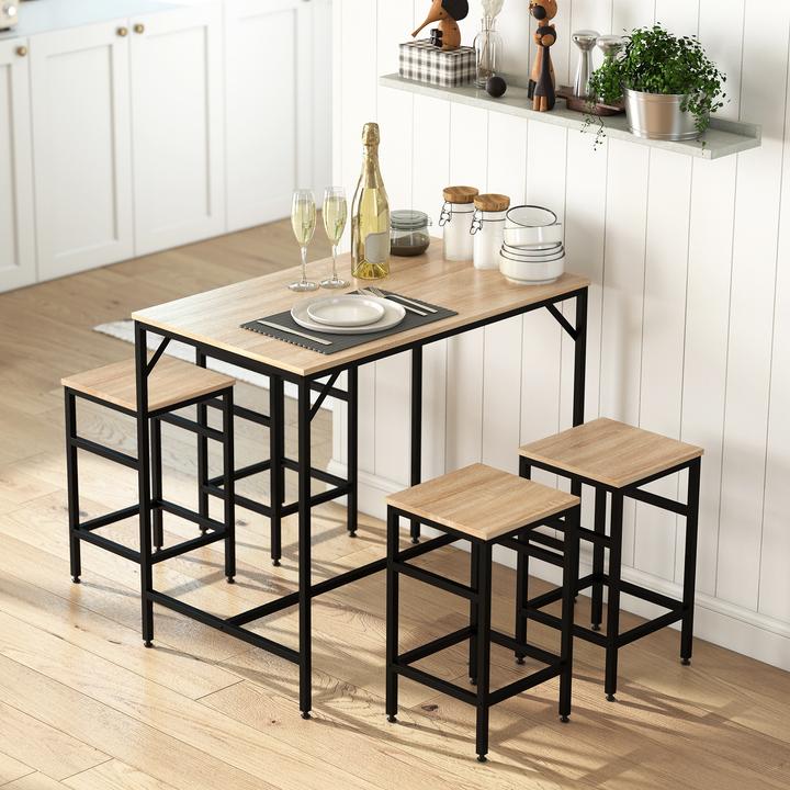 Image du produit Homcom Ensemble de tables de bar (100 x 60 x 88 cm)