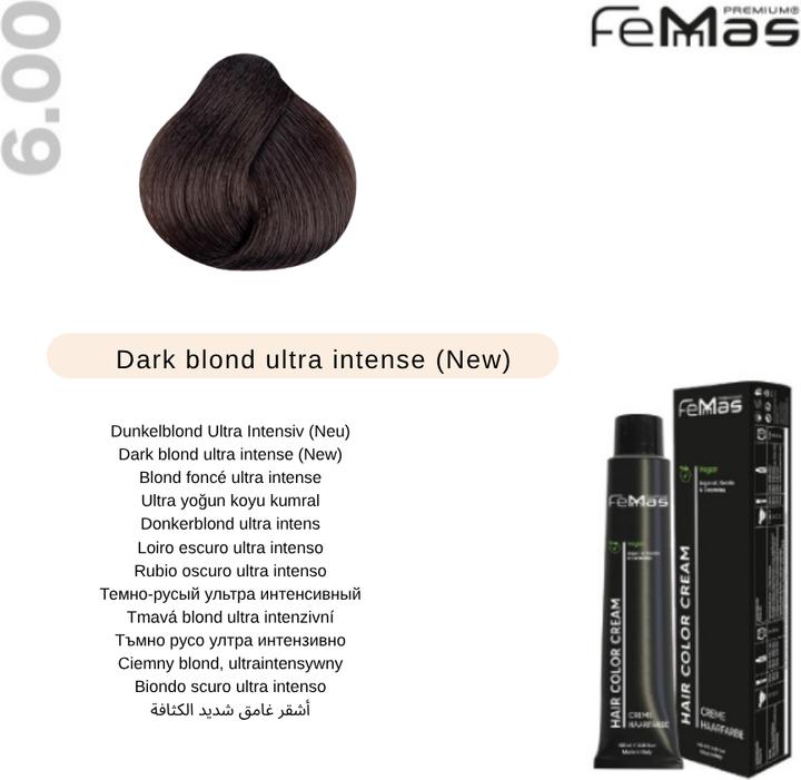 Image du produit FemMas (6.00) Hair Color Dark Blond Ultra Intensive 100ml
