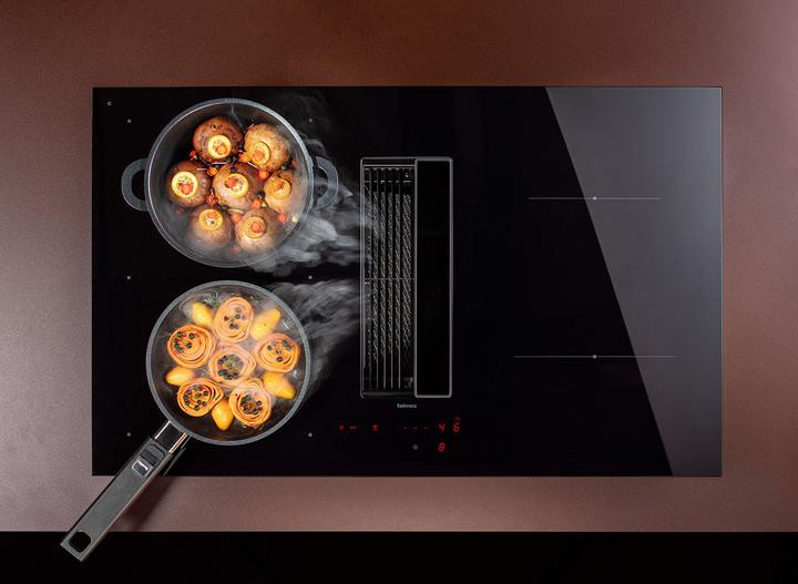 Produktbild Falmec Induktionskochfeld mit Dunstabzug Zero Easy 84 Schwarz (84.40 cm, Glaskeramik Kochfeld)