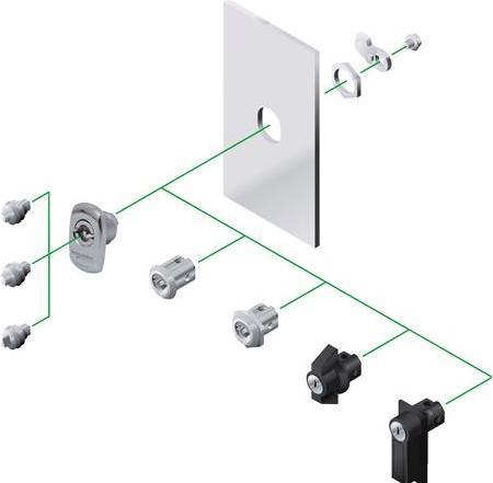 Produktbild Schneider Electric Chrome-plated lock for S3X, DB 3mm (Diverse)