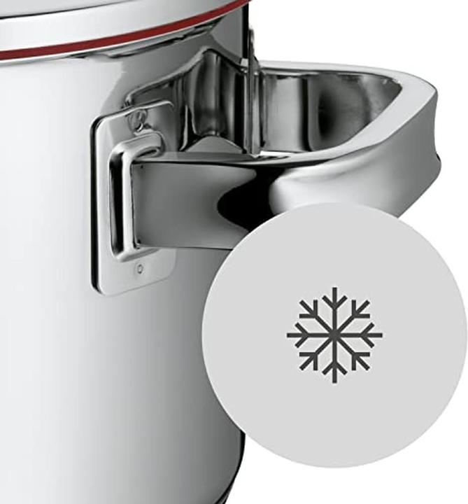 Produktbild WMF Kochtopf Fleischtopf Induktion 20cm Glasdeckel 3,4l Function4 Edelstahl 18/10 (20 cm, Kochtopf, Edelstahl)