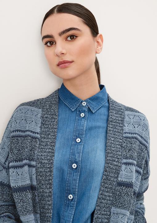 Produktbild s.Oliver Strickjacke Cardigan mit Lochmuster (L)