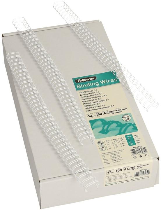 Actual product image Fellowes Wire binder spine 12 mm