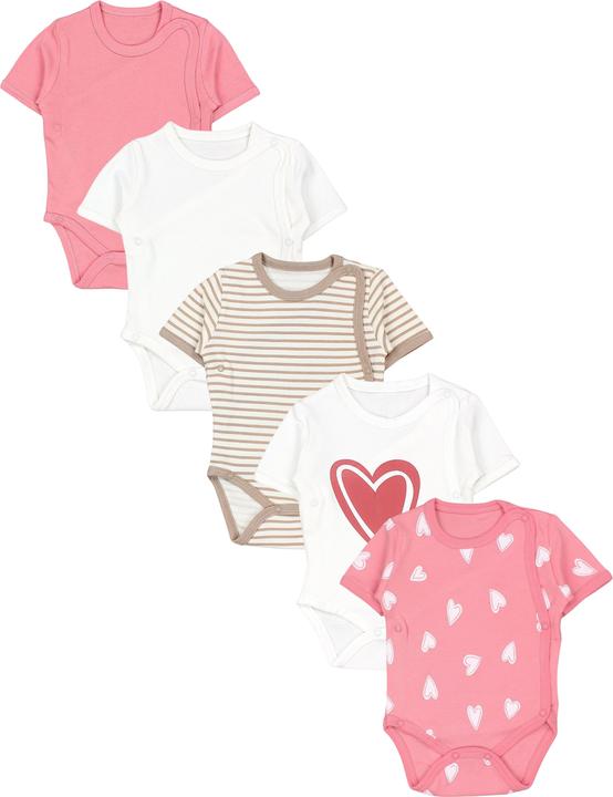 Herzen Aprikot Ecru Hellbeige, Kaninchen grau, Kaninchen Hellrosa, Sterne Mintgrün, Streifenmuster Gelb, Streifenmuster Rosa