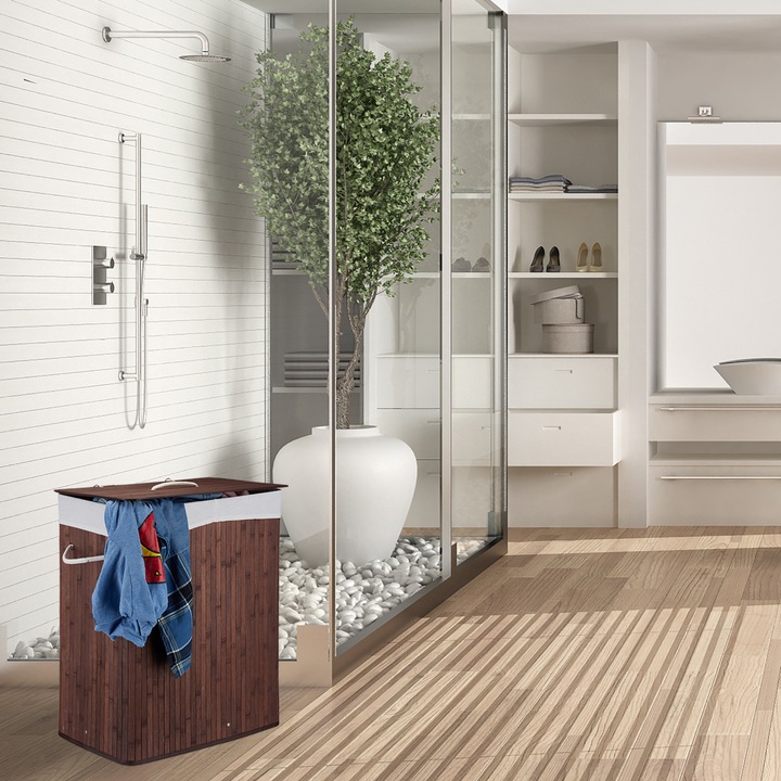 Actual product image Relaxdays Laundry Hamper, 2 Compartments (95 l)