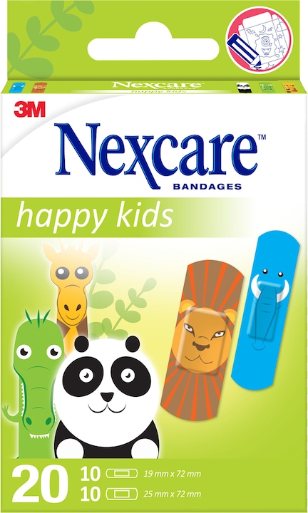 Nexcare Happy Kids Animals Kinderplaster (20 x)