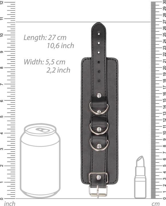 Image du produit Ouch! Bonded Leather Hand or Ankle Cuffs - With Adjustable Straps