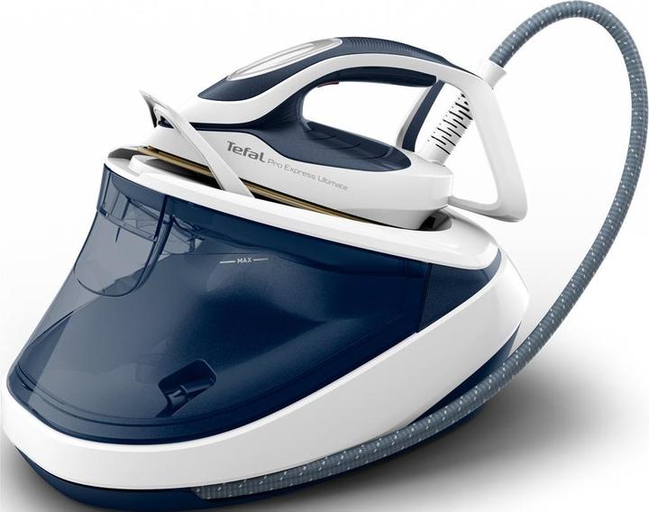 Produktbild Tefal Pro Express Ultimate II GV9712E0 steam ironing station Durilium AirGlide soleplate Blue, White (3000 W, 590 g/min)