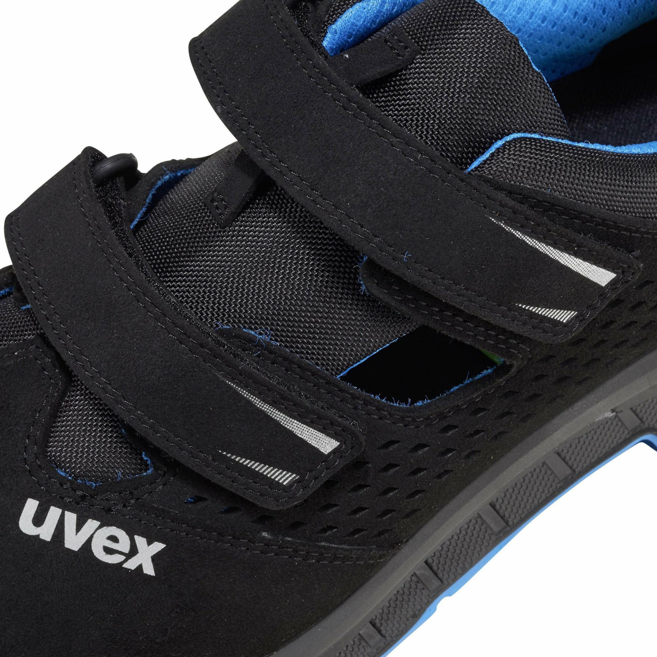 Thumbnail - Uvex Safety, Sicherheitsschuhe, 2 trend Sandalen S1P 69362 blau, schwarz Weite 11 Größe 36 (S1P, 36)