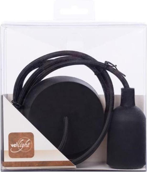 Produktbild Vellight Design-Deckenleuchte Mit Textilkabel - Schwarz (E27)