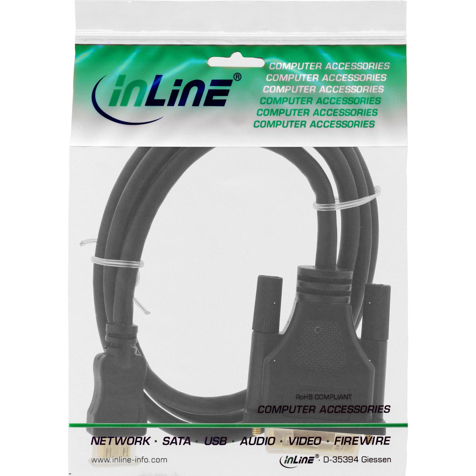 Thumbnail - InLine DVI — mini HDMI (Typ C) (2 m, DVI, HDMI), Video Kabel
