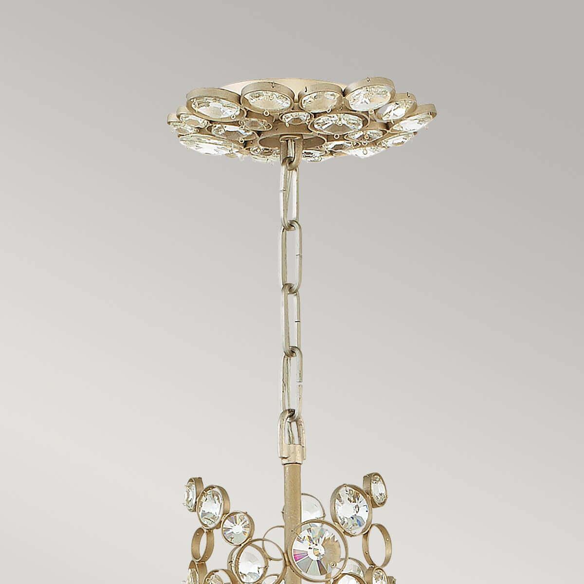 Thumbnail - Elstead Lighting, Pendelleuchte, Anya Hängeleuchte E14 6-fach Blattsilber (E14)