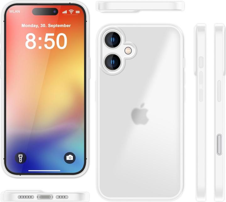 Produktbild Nalia Matte Hybrid Hülle Semi-Transparent (Apple iPhone 16)