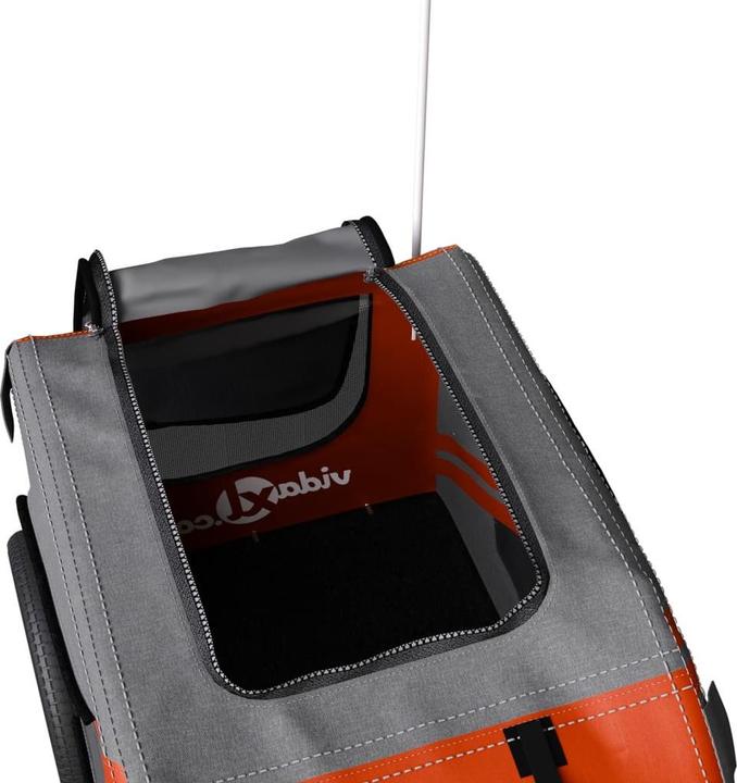 Actual product image vidaXL Fahrradanhänger Hunde Blau und Grau Oxford-Gewebe und