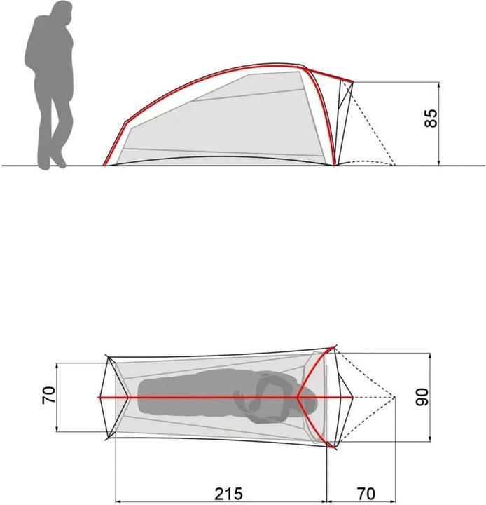 Produktbild Vaude Ultralight Hogan 1P (Tunnelzelt, 1.20 kg, 1 Person)
