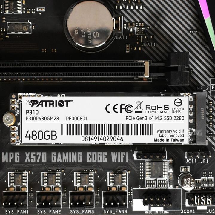 Produktbild Patriot SSD P310 M.2 2280 480GB (480 GB, M.2 2280)