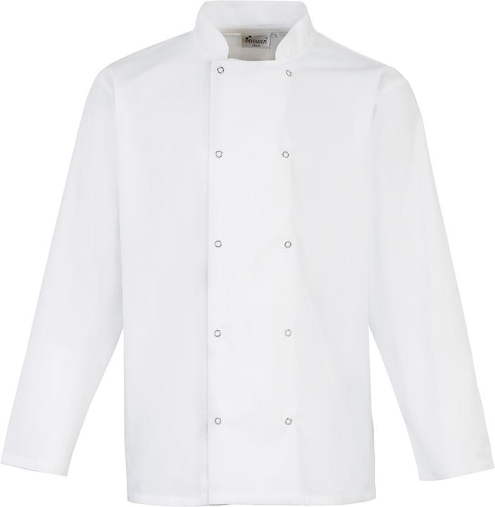 Produktbild Premier Langarm ChefsKoch Jacke mit Druckknöpfen (L)