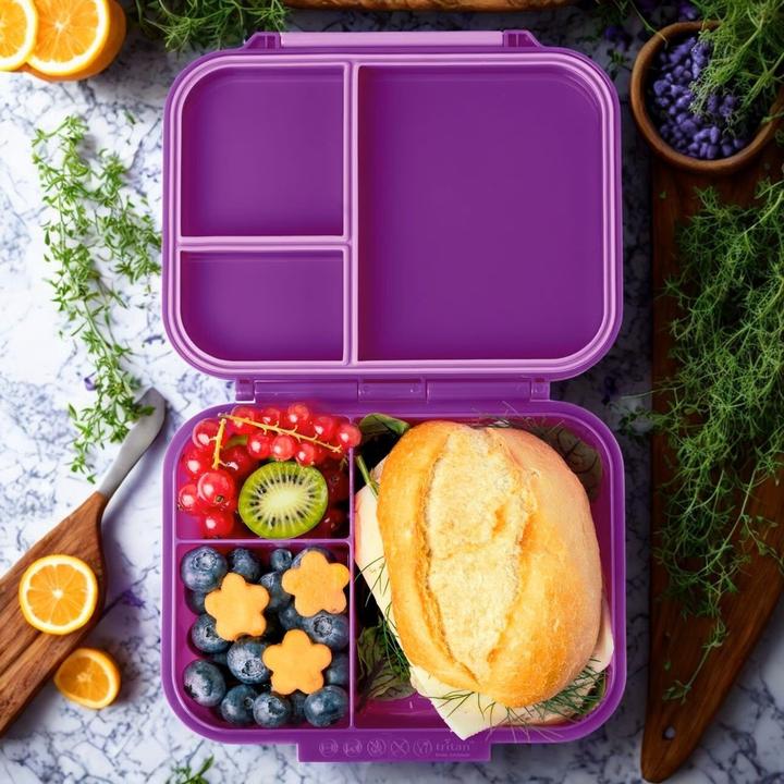 Produktbild Lekkabox Mini Classic Lunchbox mit 3 Fächern & Trenner, lilac