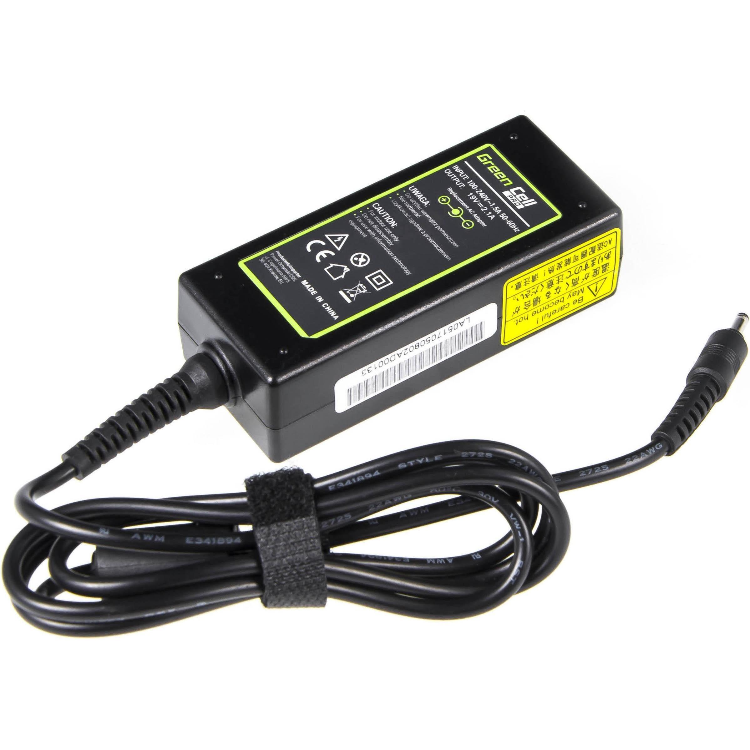 GreenCell PRO Laptop Charger for Samsung 530U 940X5J Series 7 - 19V - 2.1A - 40W (40 W), Notebook Netzteil, Schwarz