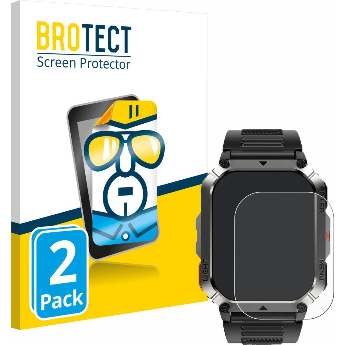 BROTECT Protection Clair, Film de protection pour smartwatch, Transparent