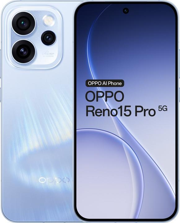 Produktbild OPPO Reno15 Pro (512 GB, Aurora Blue, 6.32", Dual SIM, 5G)