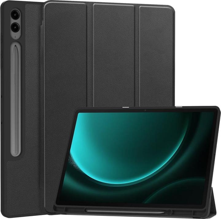 Produktbild Cover-Discount Galaxy Tab S9+ / S9 FE+ - Smart Case Silikon schwarz (Galaxy Tab S9+, Galaxy Tab S10+, Galaxy Tab S9 FE)