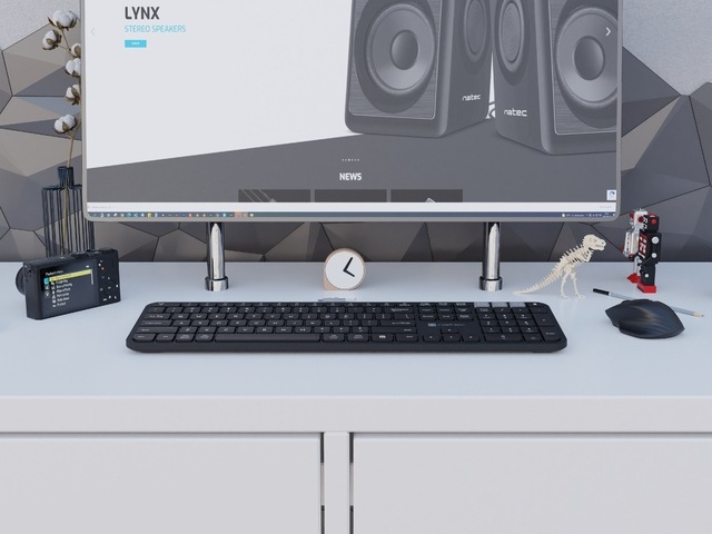 Actual product image Genesis Octopus 2 Us Wireless Keyboard + Bluetooth Mouse + USB 2.4 Ghz (US, Wireless)