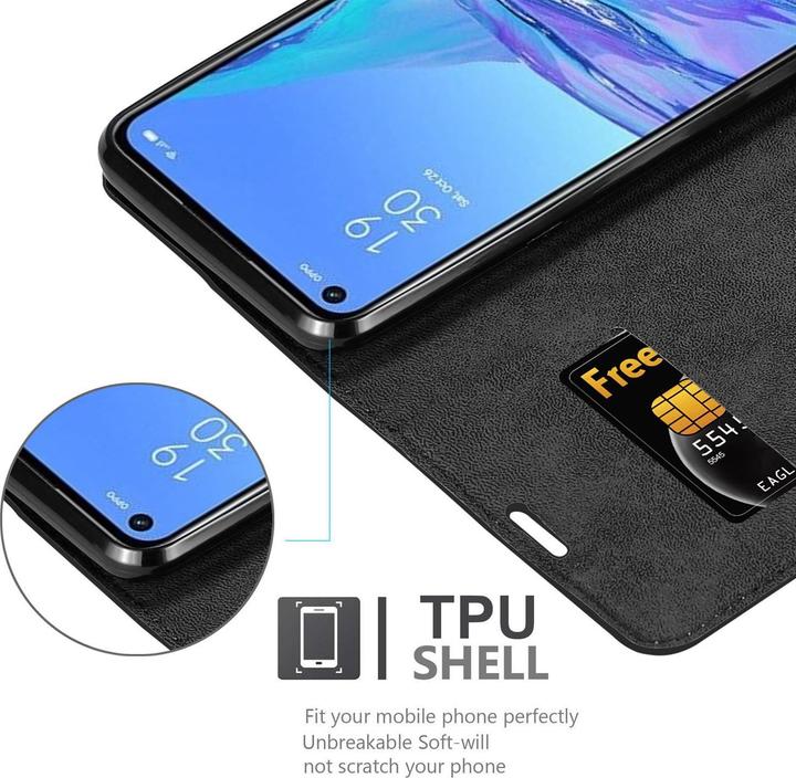 Actual product image Cadorabo Book Invisible Magnet Cover (Oppo A53)