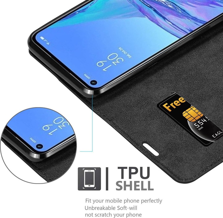 Actual product image Cadorabo Book Invisible Magnet Cover (Oppo A53)