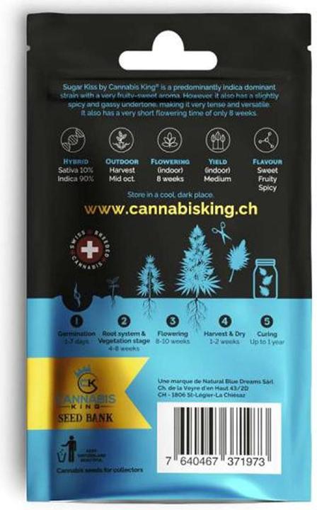 Image du produit Cannabis King Sugar Kiss Graines 3pcs