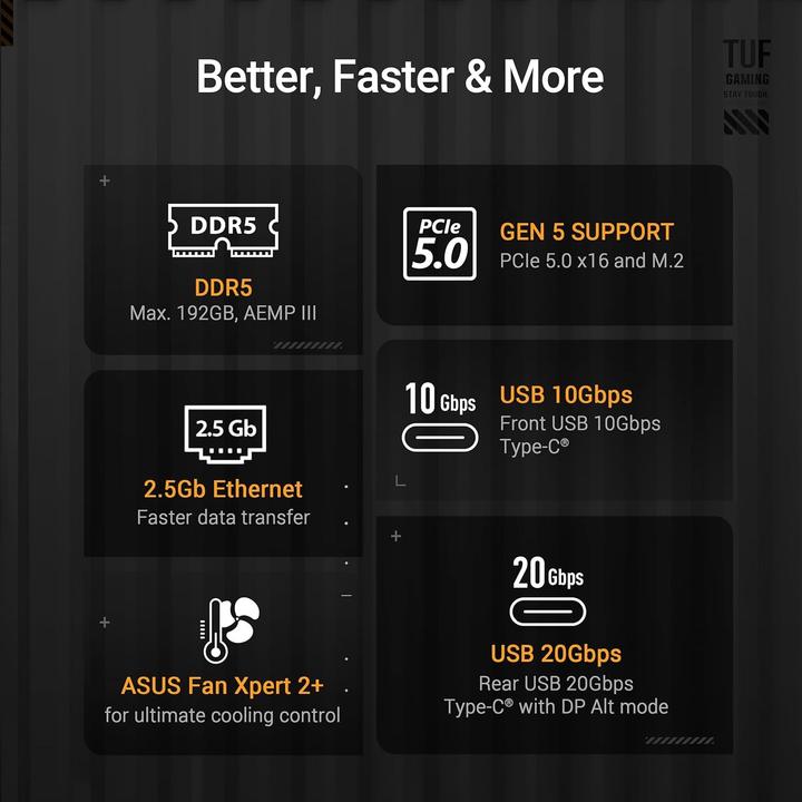 Produktbild ASUS TUF GAMING B860M-PLUS (Socket S1, Intel B860, mATX)