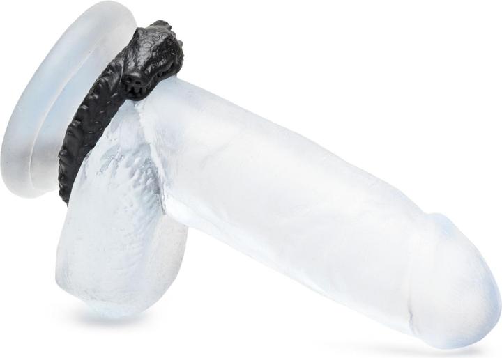 Image du produit Creature Cocks XR Brands - Anneau de Pénis en Silicone Caiman Noir - Noir (0.96 cm)