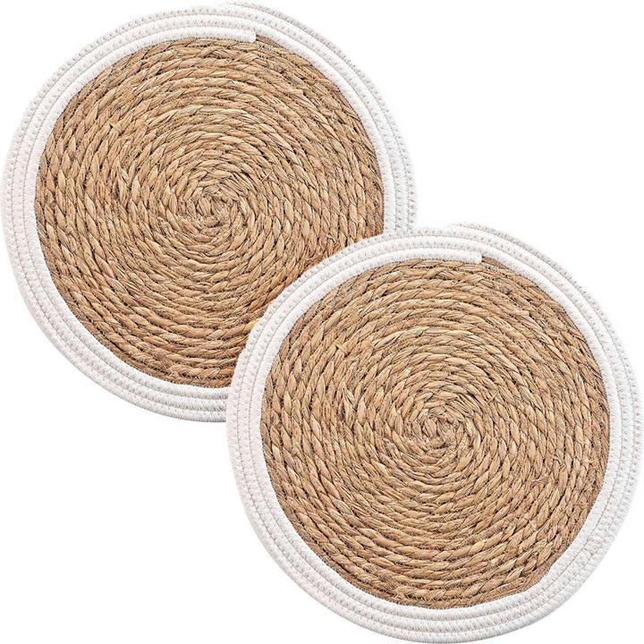 Produktbild Natura Punto 2er-Set Platzdeckchen mit Baumwolle (2 Stk., Rund)