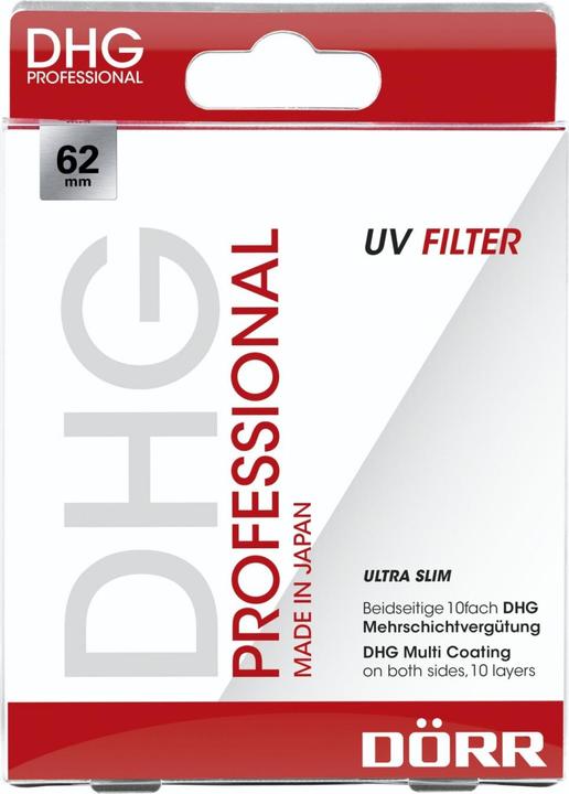 Image du produit Dörr Filtre UV DHG 62mm (62 mm, Filtre UV, 62 mm)